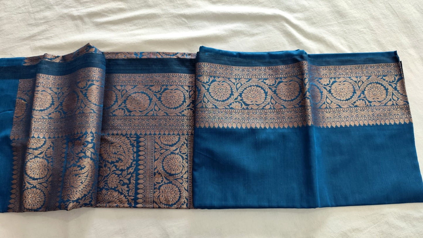 Regal Charm – Muga Katan Saree with intricate zari work with matching Blouse Piece ✨